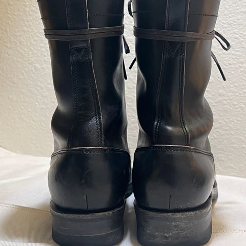 Rolling Dub Trio Griffin 8.5" Plain Toe Boots in Original Black Horsebutt #1010