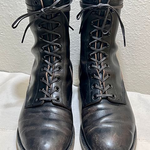 Rolling Dub Trio Griffin 8.5" Plain Toe Boots in Original Black Horsebutt #1010