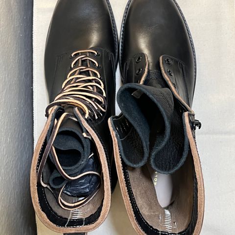 Rolling Dub Trio Griffin 8.5" Plain Toe Boots in Original Black Horsebutt #1010