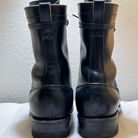 Rolling Dub Trio Griffin 8.5" Plain Toe Boots in Original Black Horsebutt #1010