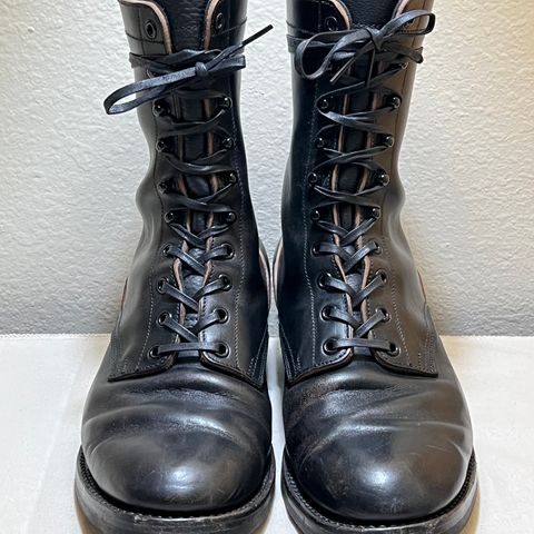 Rolling Dub Trio Griffin 8.5" Plain Toe Boots in Original Black Horsebutt #1010