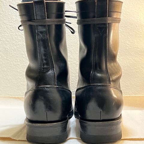 Rolling Dub Trio Griffin 8.5" Plain Toe Boots in Original Black Horsebutt #1010