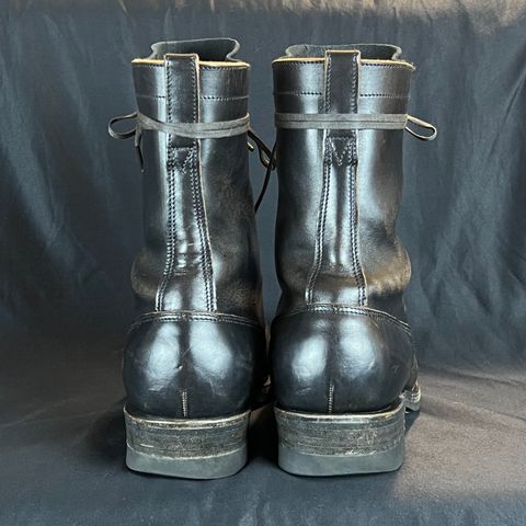 Rolling Dub Trio Griffin 8.5" Plain Toe Boots in Original Black Horsebutt #1010