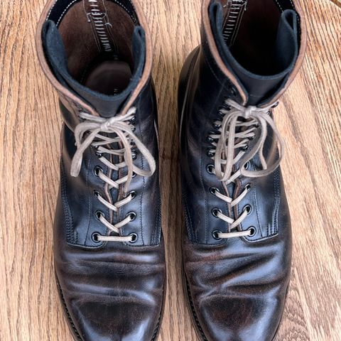 Rolling Dub Trio Griffin 8.5" Plain Toe Boots in Original Black Horsebutt #1010