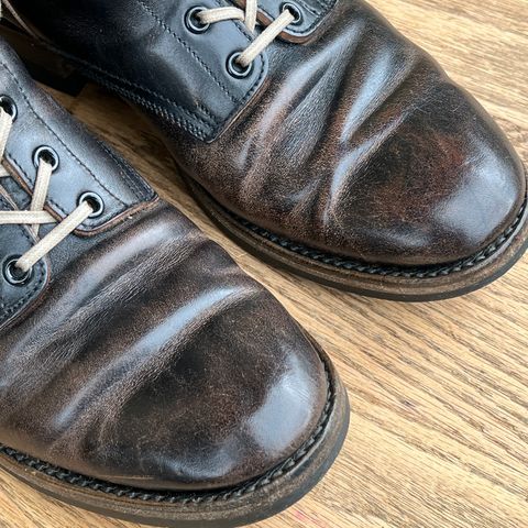 Rolling Dub Trio Griffin 8.5" Plain Toe Boots in Original Black Horsebutt #1010