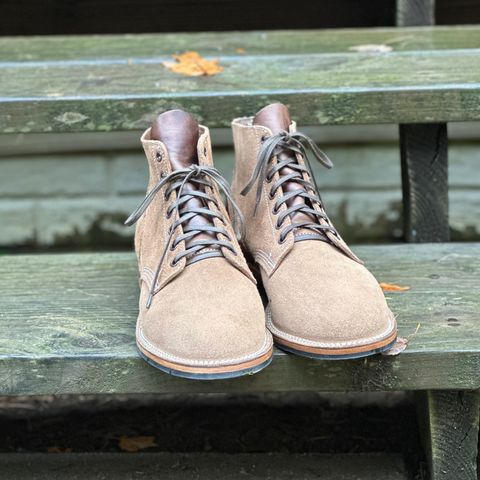 View photo of Viberg Boondocker in Horween Natural Chromexcel Roughout