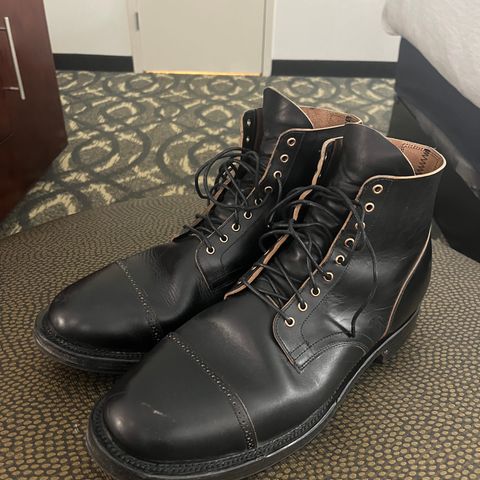 Viberg Service Boot BCT in Horween Black Teacore Double Cordovan Butts