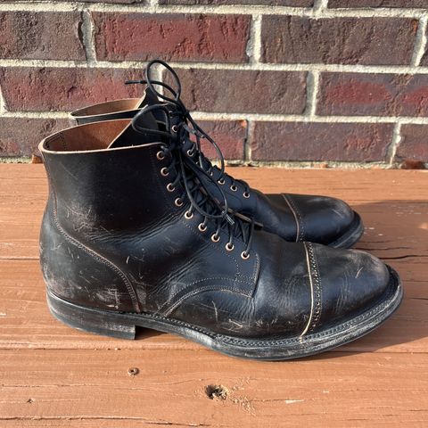 Viberg Service Boot BCT in Horween Black Teacore Double Cordovan Butts