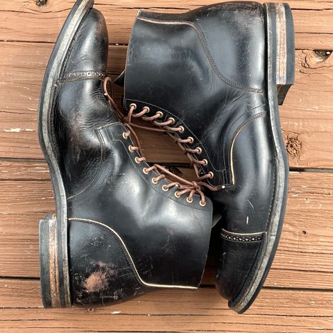 Viberg Service Boot BCT in Horween Black Teacore Double Cordovan Butts