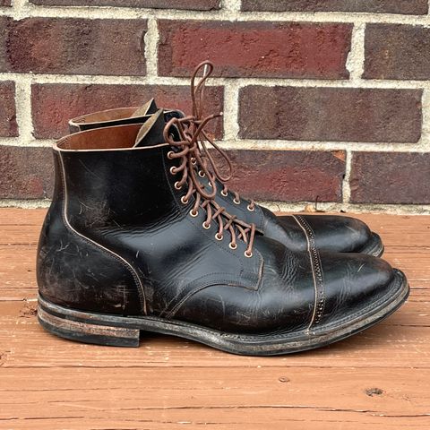Viberg Service Boot BCT in Horween Black Teacore Double Cordovan Butts