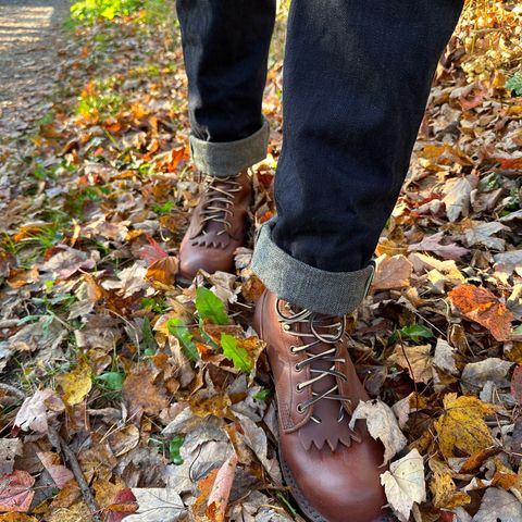 View photo of JK Boots Harvester in Seidel Redwood Oil Tan