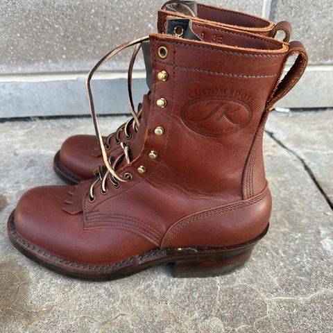 View photo of JK Boots Harvester in Seidel Redwood Oil Tan