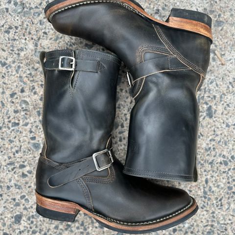 Search result thumbnail of Wesco Mister Lou in Maryam Petrolio Waxed Black Horsehide