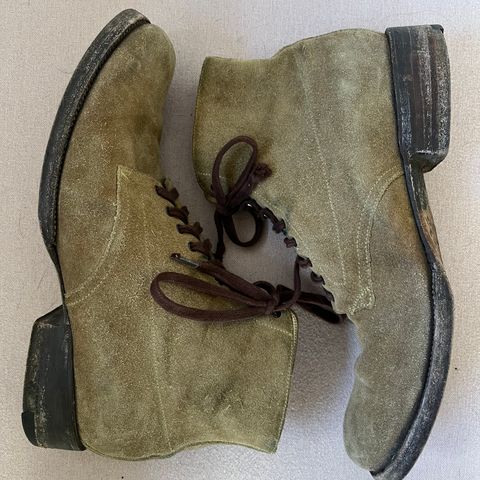 View photo of Yuketen Alan in Khaki Suede