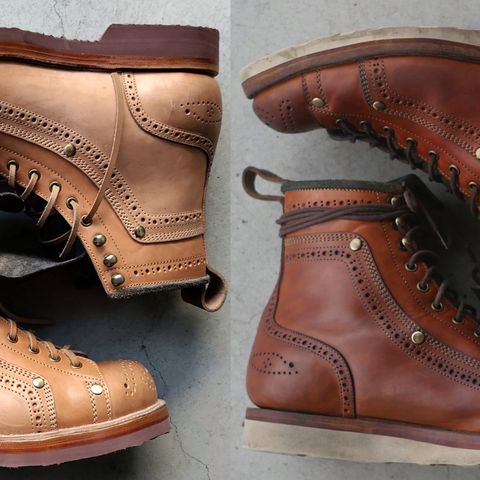 Tahura Edulis in Maryam Natural Horsebutt & Guidi Black Reverse Horsebutt