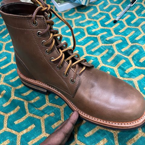 Oak Street Bootmakers Trench Boot in Horween Natural Chromexcel