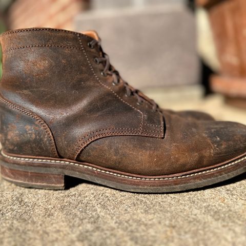 View photo of Caswell Boot Company Lisbon in C.F. Stead Snuff Waxy Commander Suede