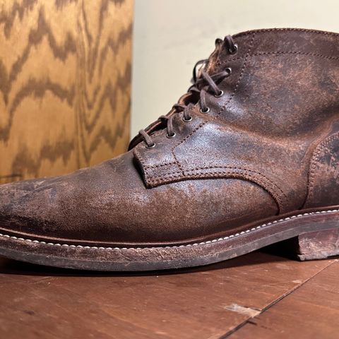 View photo of Caswell Boot Company Lisbon in C.F. Stead Snuff Waxy Commander Suede