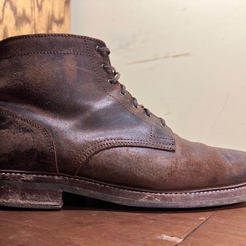 View photo of Caswell Boot Company Lisbon in C.F. Stead Snuff Waxy Commander Suede