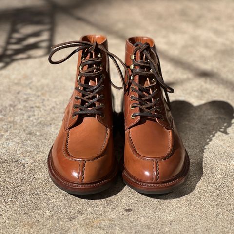 Grant Stone Ottawa Boot in Horween Honey Glazed Shell Cordovan