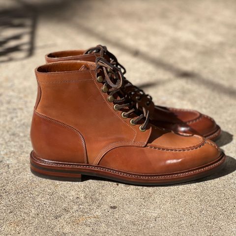 Grant Stone Ottawa Boot in Horween Honey Glazed Shell Cordovan