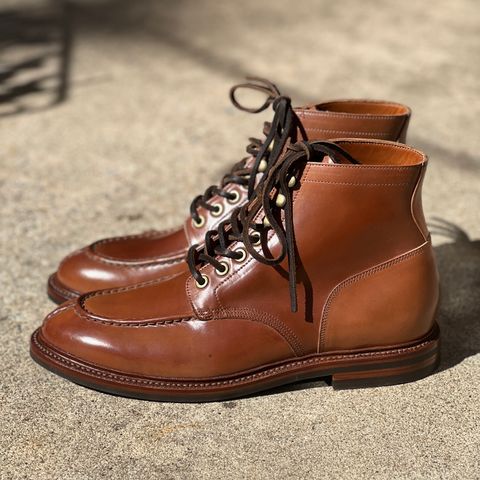 Grant Stone Ottawa Boot in Horween Honey Glazed Shell Cordovan