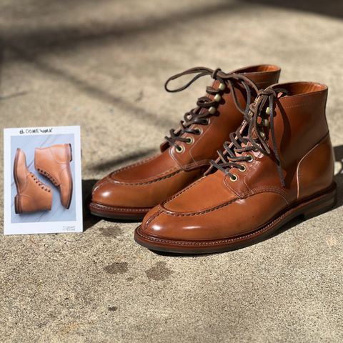 Grant Stone Ottawa Boot in Horween Honey Glazed Shell Cordovan