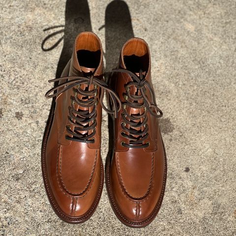 Grant Stone Ottawa Boot in Horween Honey Glazed Shell Cordovan
