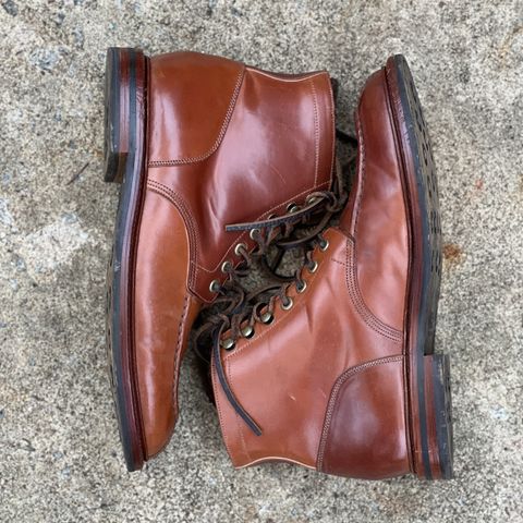 Grant Stone Ottawa Boot in Horween Honey Glazed Shell Cordovan