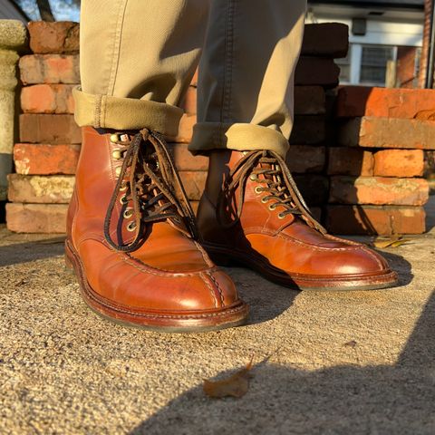 Grant Stone Ottawa Boot in Horween Honey Glazed Shell Cordovan