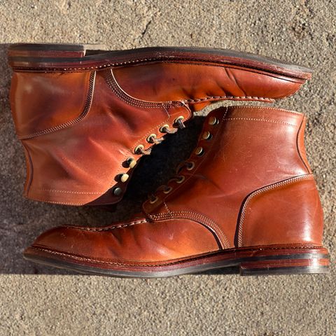 View photo of Grant Stone Ottawa Boot in Horween Honey Glazed Shell Cordovan