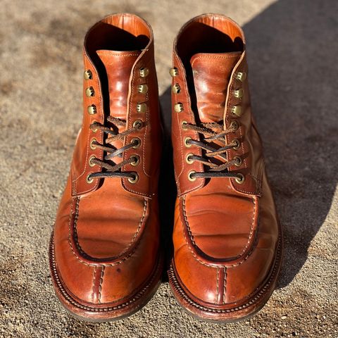 View photo of Grant Stone Ottawa Boot in Horween Honey Glazed Shell Cordovan