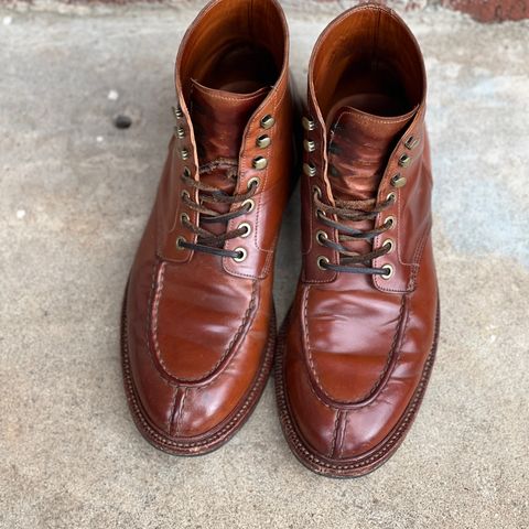 View photo of Grant Stone Ottawa Boot in Horween Honey Glazed Shell Cordovan