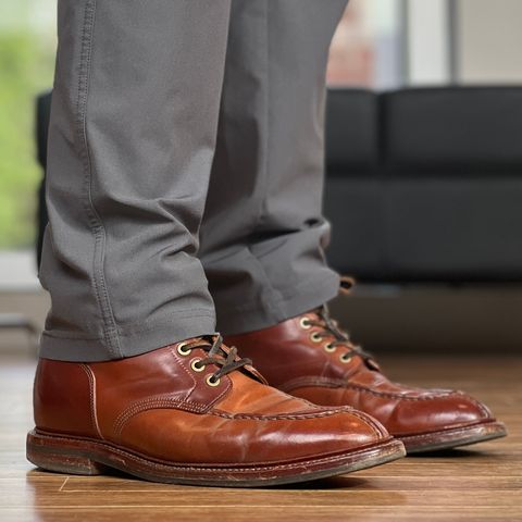 View photo of Grant Stone Ottawa Boot in Horween Honey Glazed Shell Cordovan