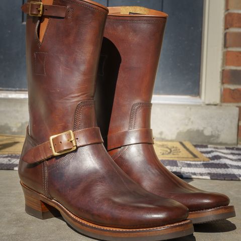 Clinch Engineer Boots 11-Inch Height in Natural Horsebutt