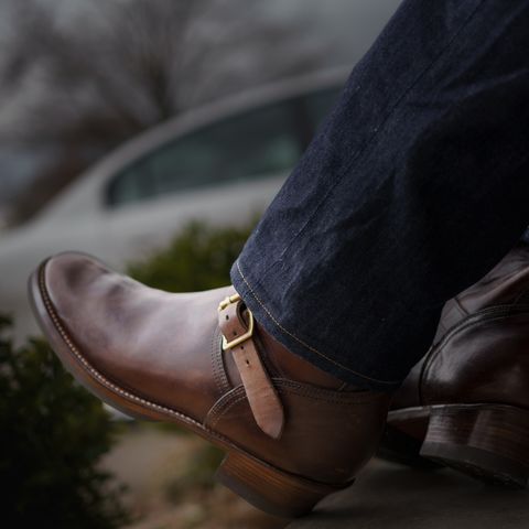 Clinch Engineer Boots 11-Inch Height in Natural Horsebutt