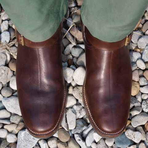 Clinch Engineer Boots 11-Inch Height in Natural Horsebutt