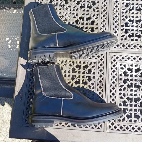 View photo of Tricker's Stephen Chelsea Boot in Black Calf