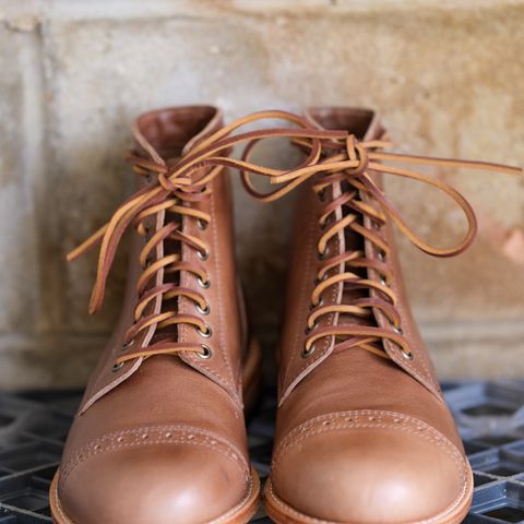 Oak Street Bootmakers Trench Boot in Horween Natural Chromexcel