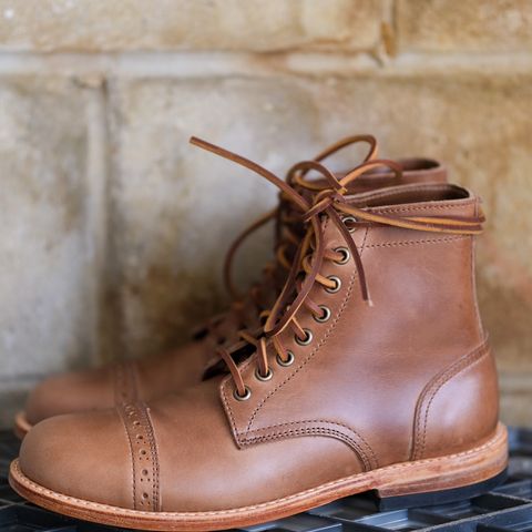 Oak Street Bootmakers Trench Boot in Horween Natural Chromexcel