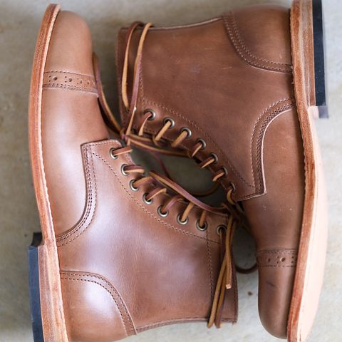 Oak Street Bootmakers Trench Boot in Horween Natural Chromexcel