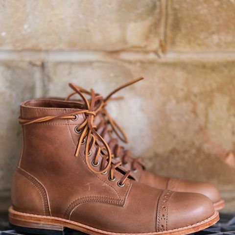 Oak Street Bootmakers Trench Boot in Horween Natural Chromexcel