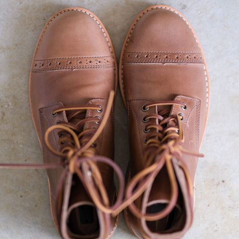 Oak Street Bootmakers Trench Boot in Horween Natural Chromexcel