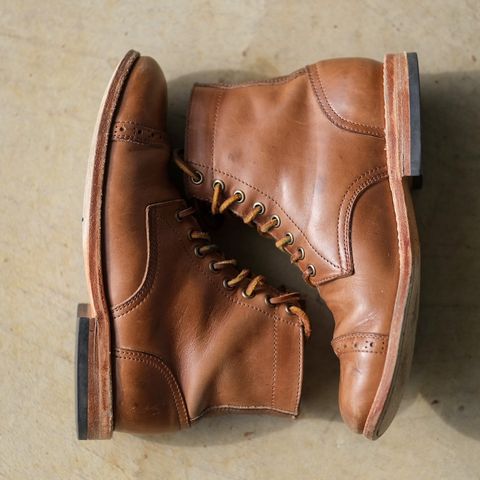 Oak Street Bootmakers Trench Boot in Horween Natural Chromexcel