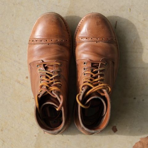 Oak Street Bootmakers Trench Boot in Horween Natural Chromexcel