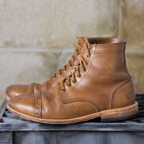 Oak Street Bootmakers Trench Boot in Horween Natural Chromexcel