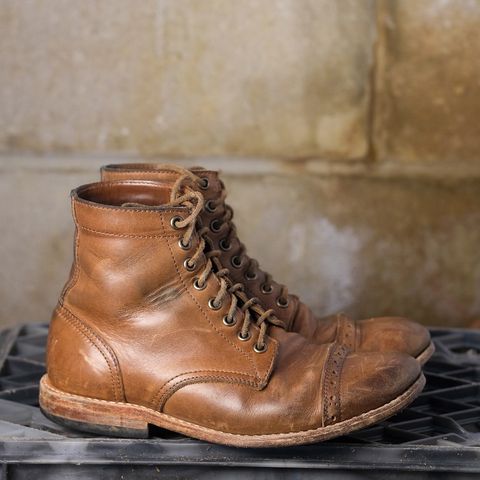 Oak Street Bootmakers Trench Boot in Horween Natural Chromexcel