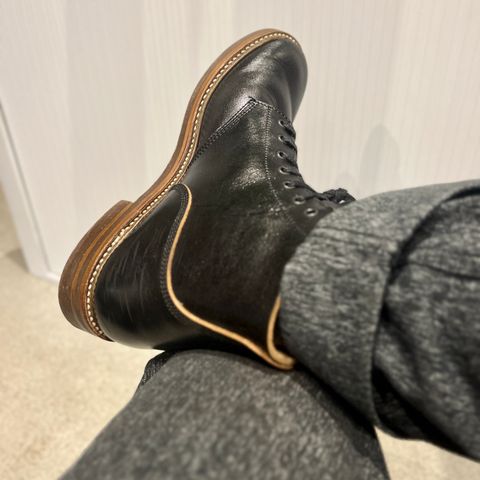 John Lofgren M-43 Service Shoes in Shinki Black Teacore Horsebutt