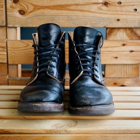 John Lofgren M-43 Service Shoes in Shinki Black Teacore Horsebutt