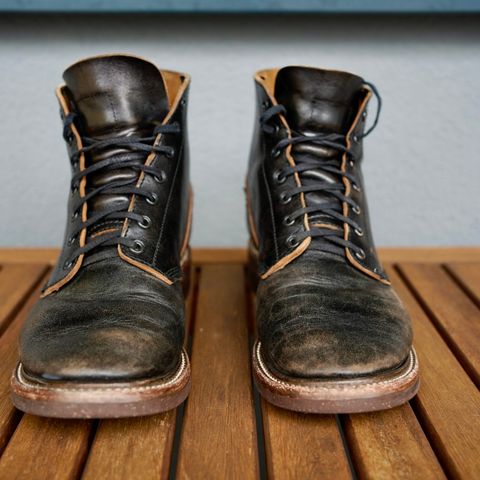 John Lofgren M-43 Service Shoes in Shinki Black Teacore Horsebutt